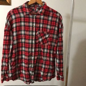 Lounge Lover Red Plaid Top